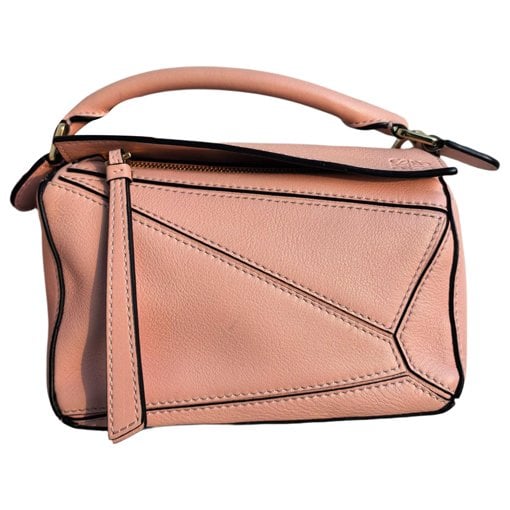 Puzzle leather handbag