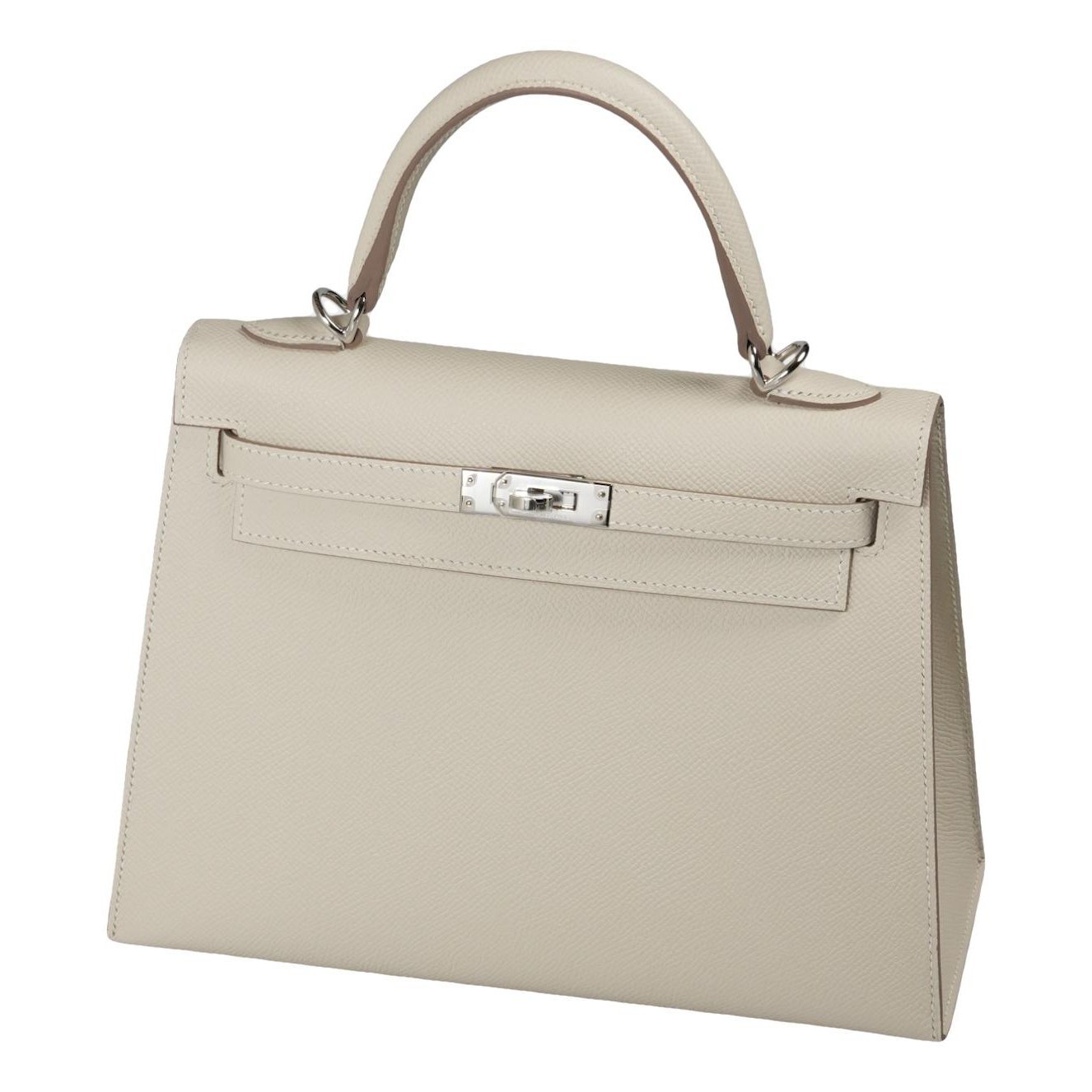 Hermes Kelly 25 Handbag Craie Epsom Leather 2024