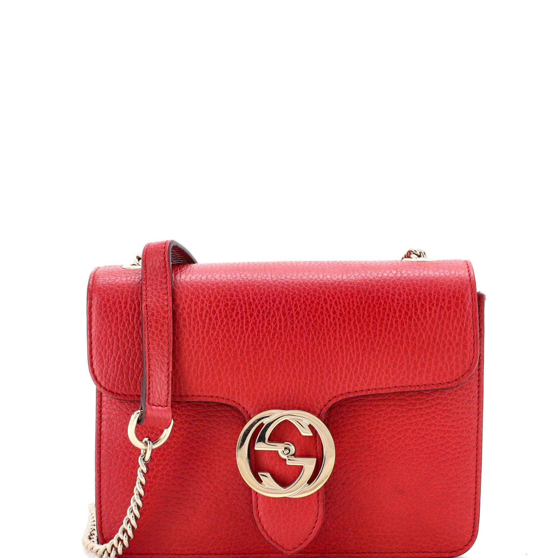 Interlocking Shoulder Bag Leather Small