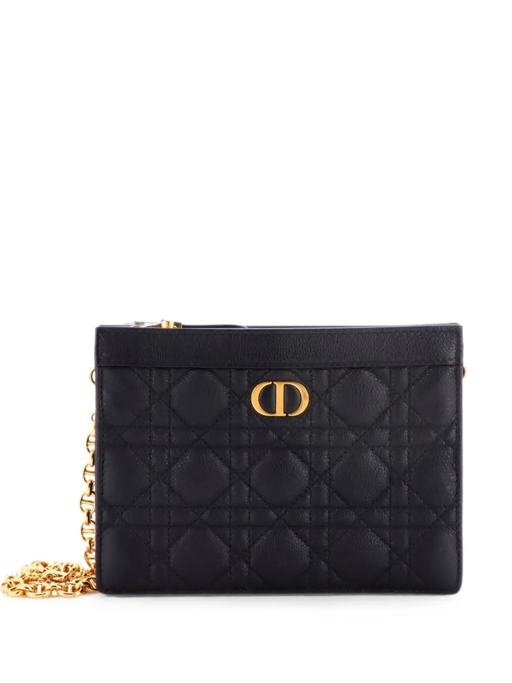 Caro Clutch with Chain Cannage Quilt Calfskin Small crossbody bag