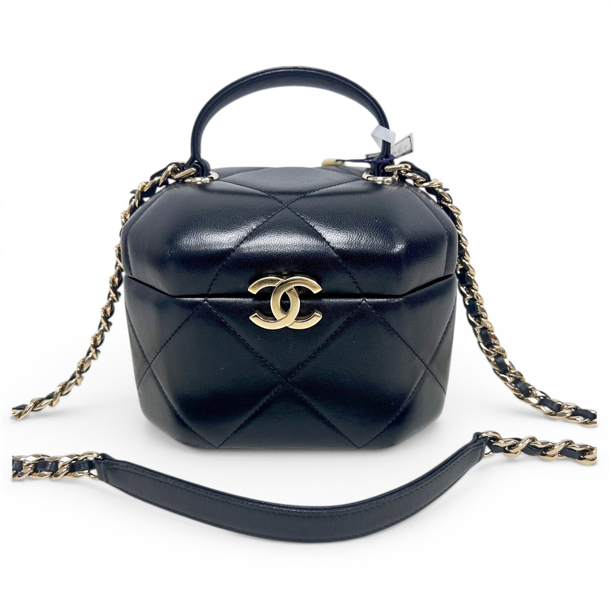 Trendy CC Vanity leather handbag