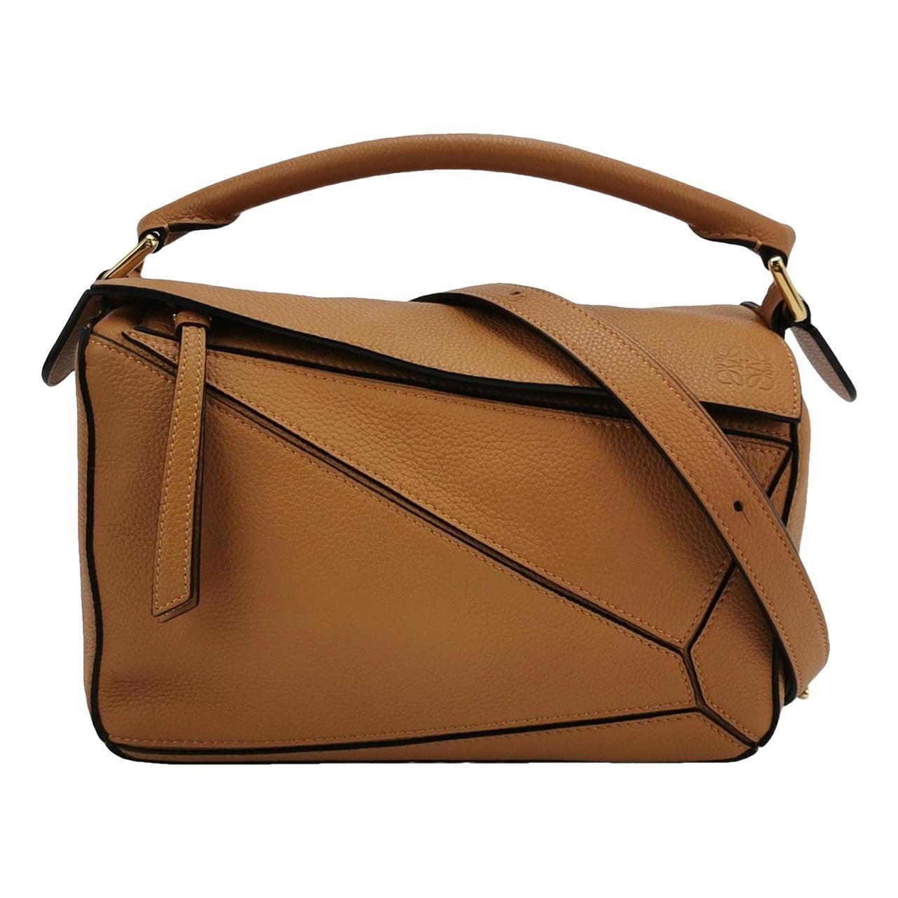 Puzzle leather handbag