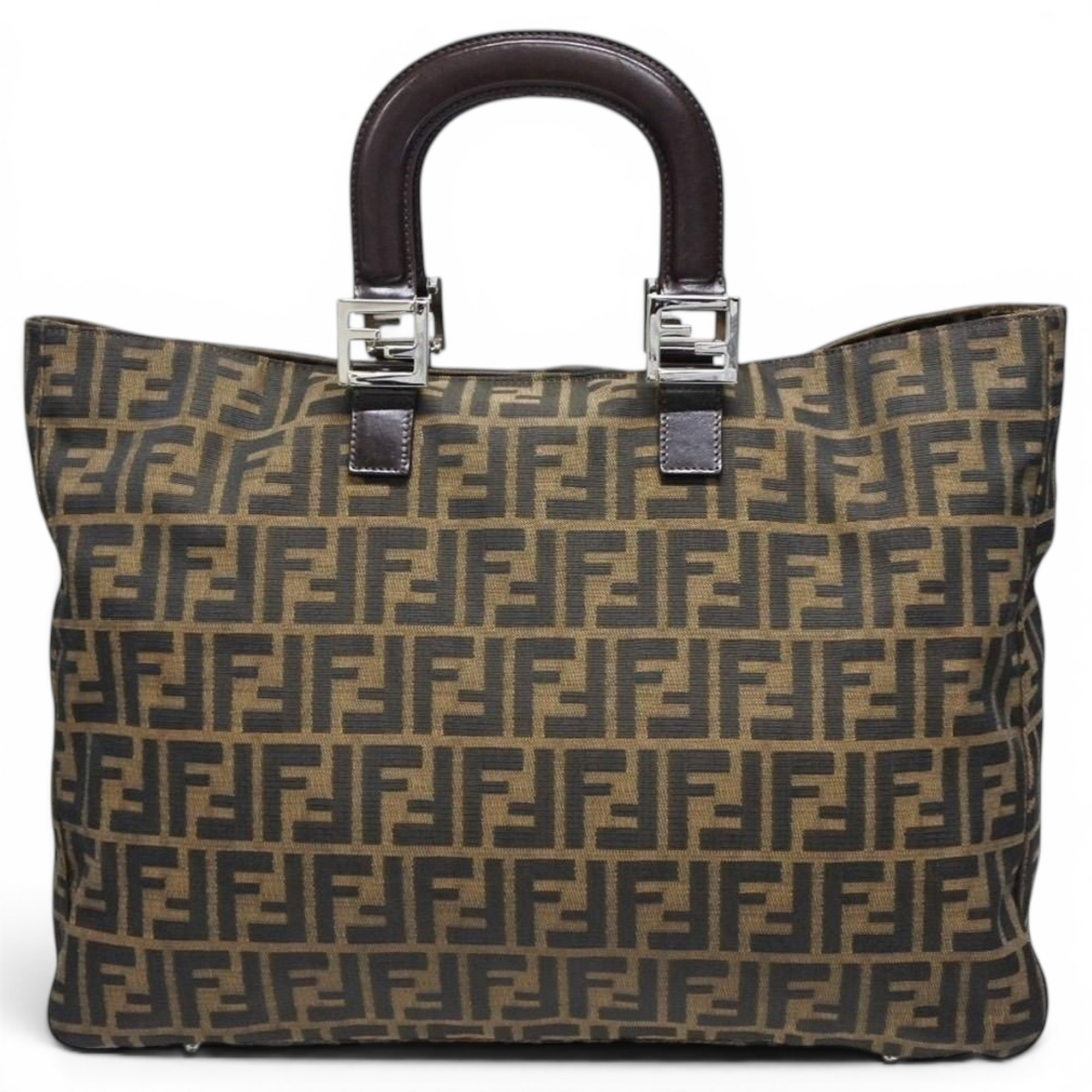 Pocket leather tote