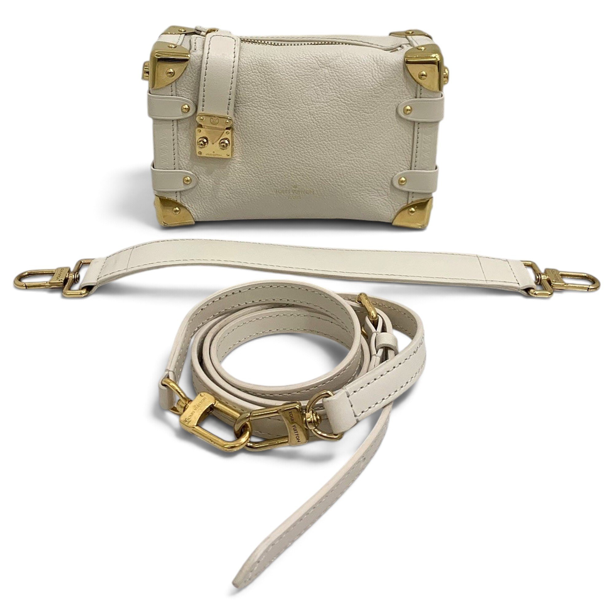Side Trunk leather handbag