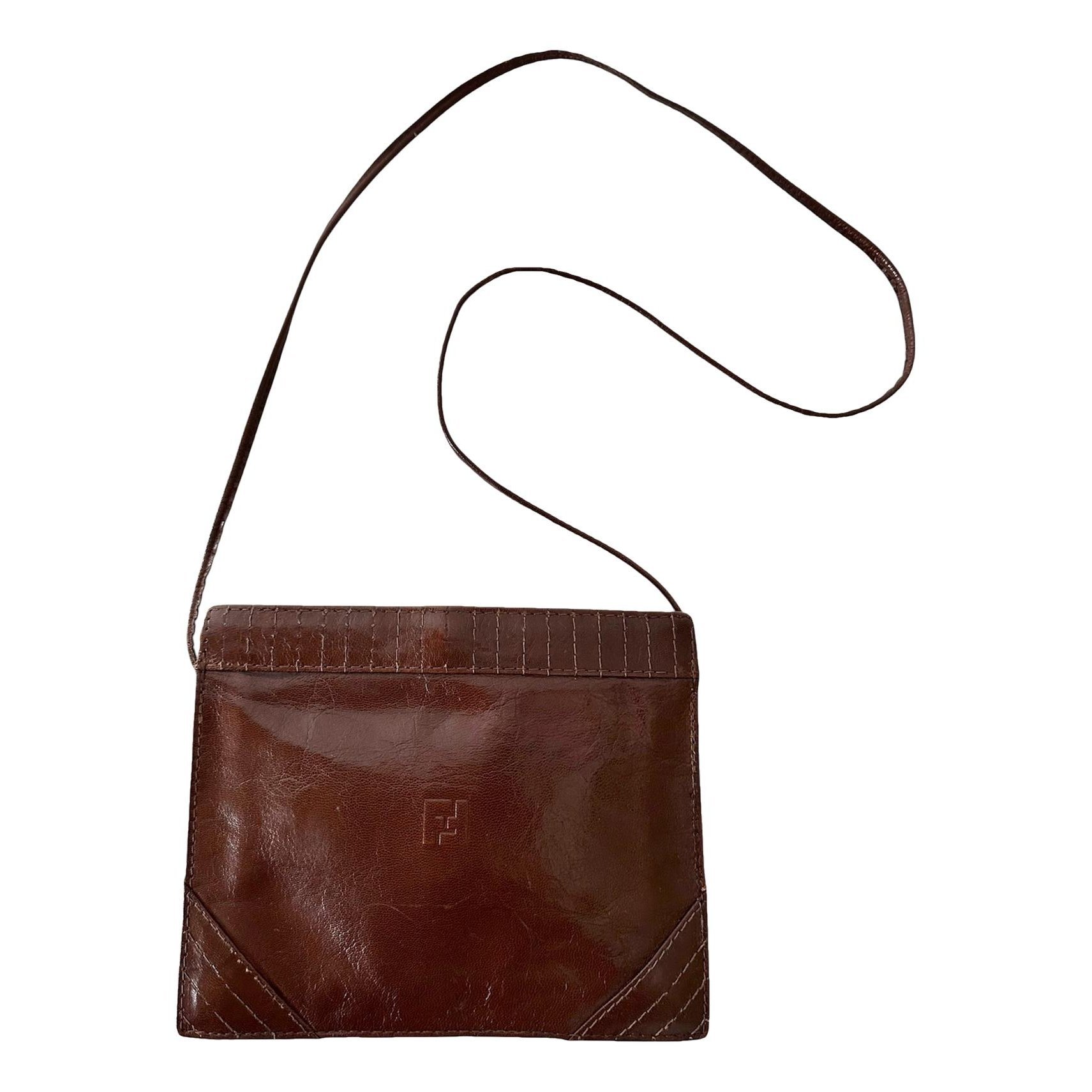 Leather clutch bag