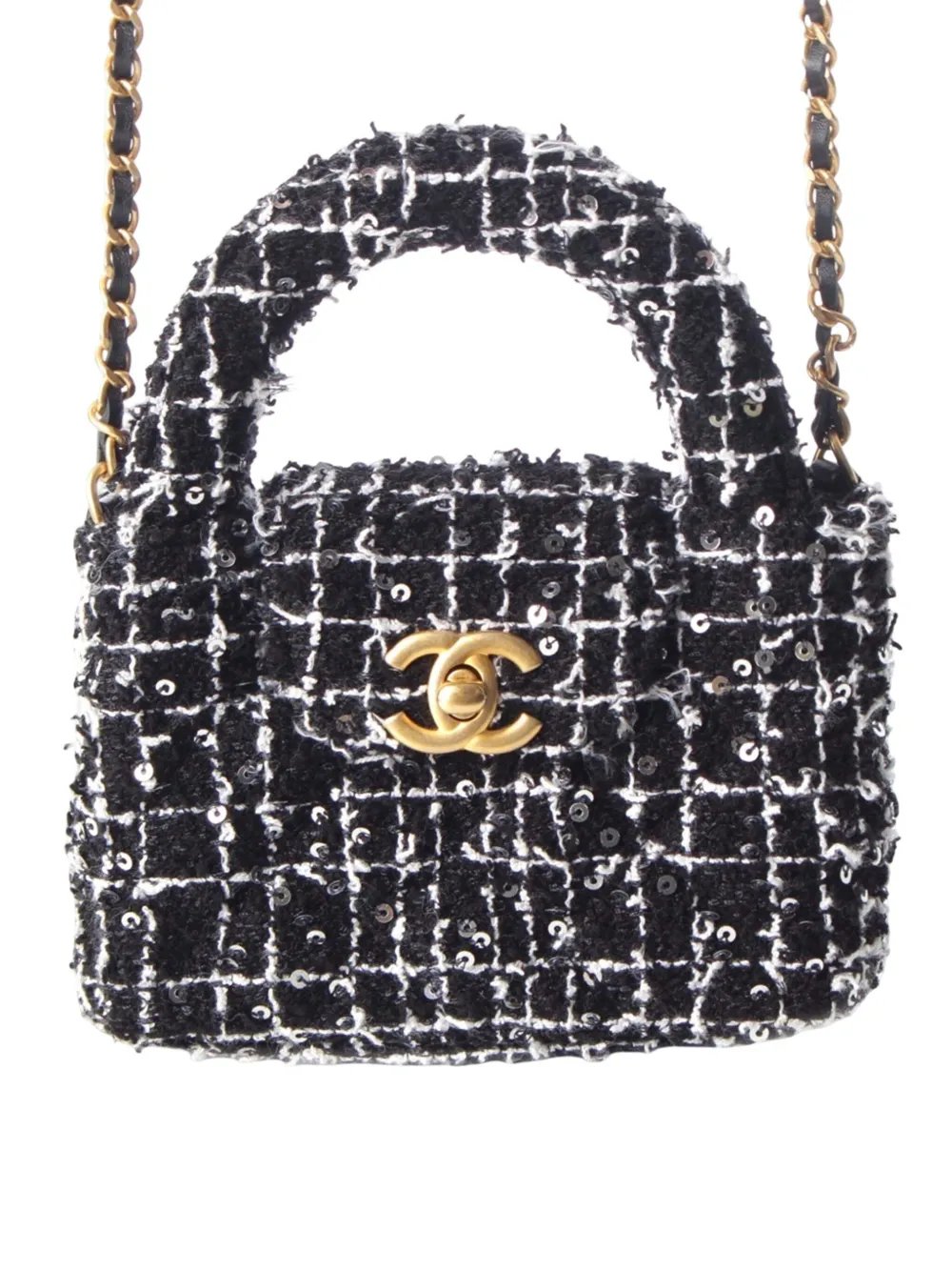 2021-2026 Nano Tweed Kelly Clutch on Chain satchel