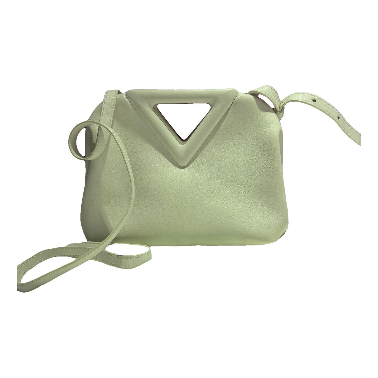 Point leather handbag