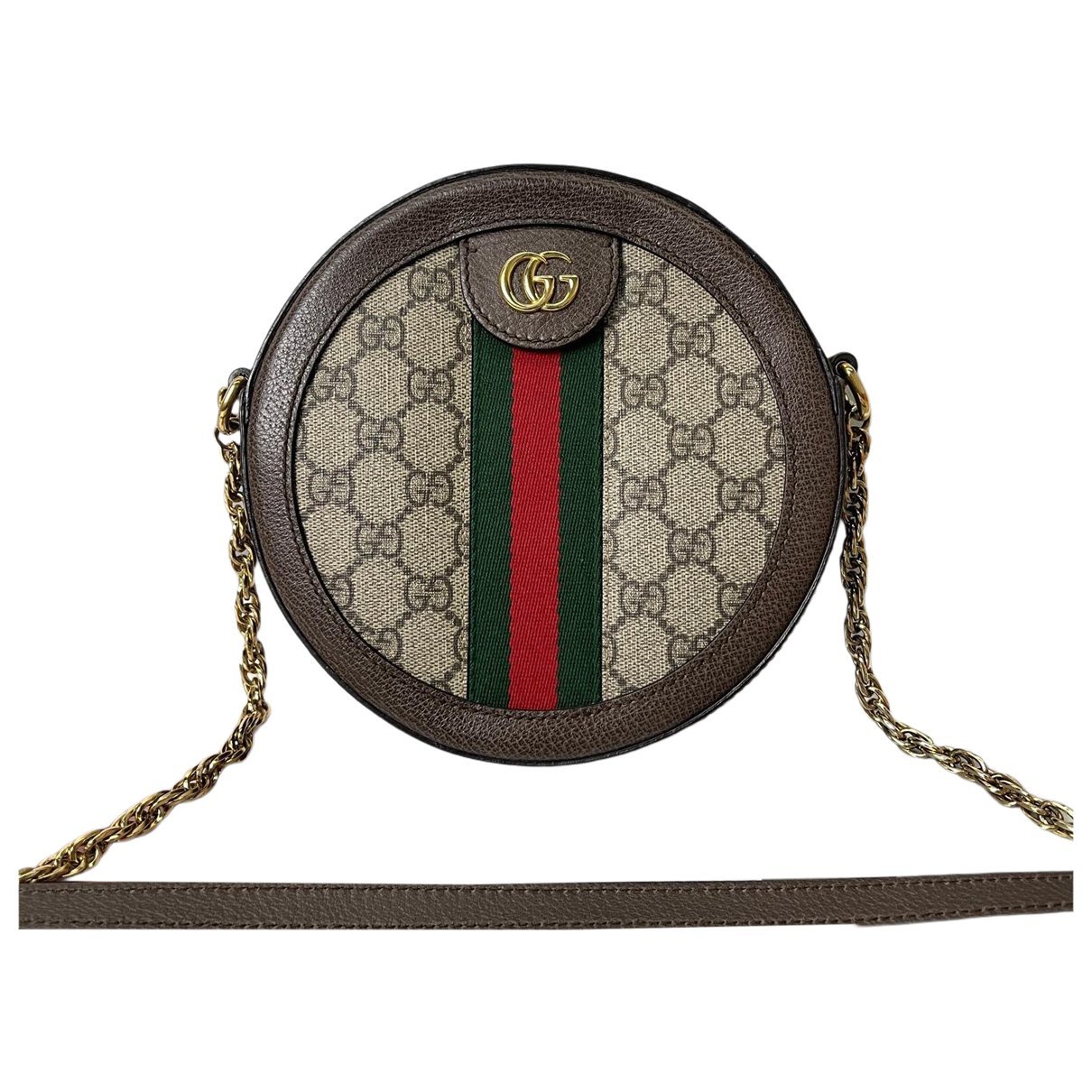 Ophidia Round leather crossbody bag