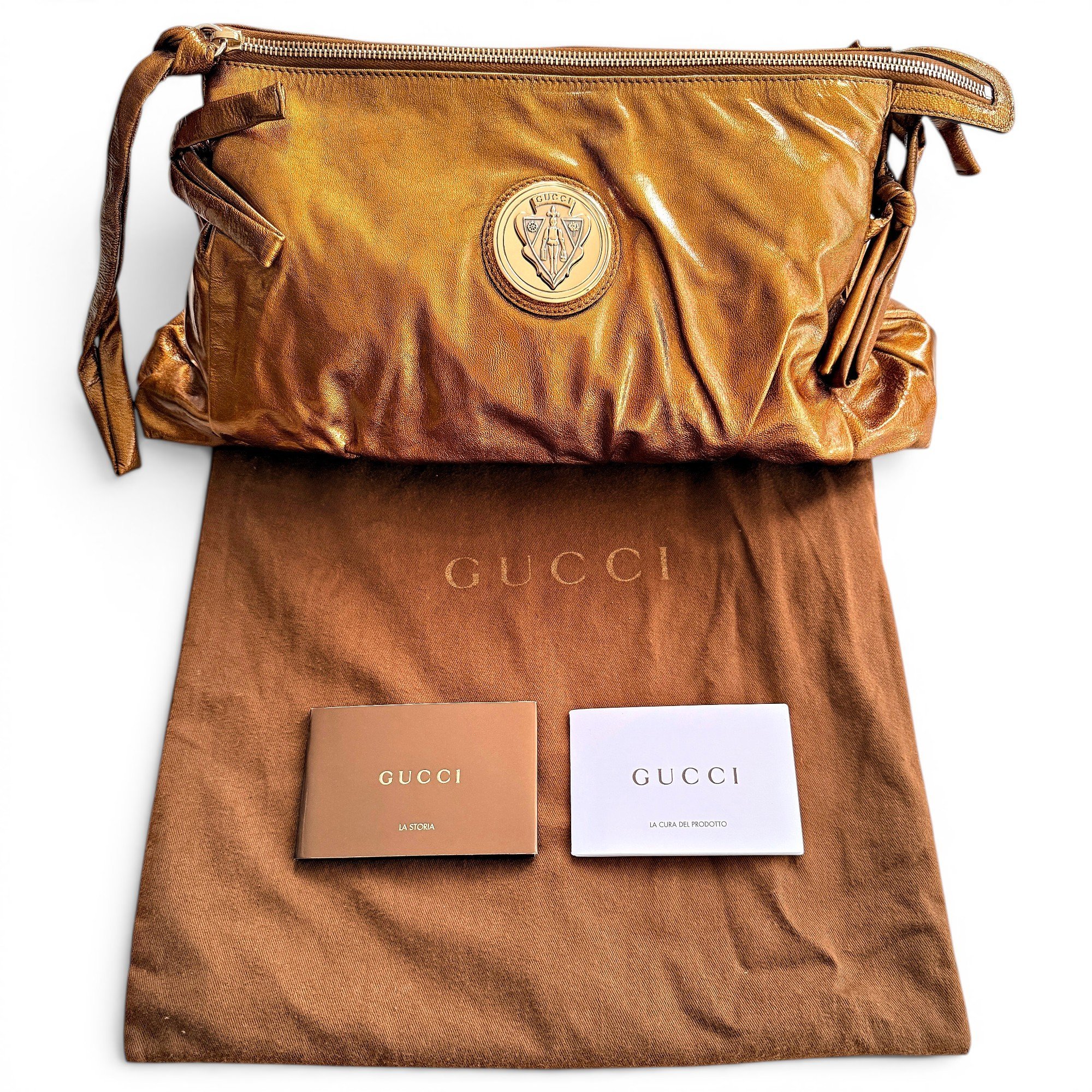 Hysteria leather clutch bag