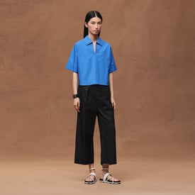 Blouse polo cropped