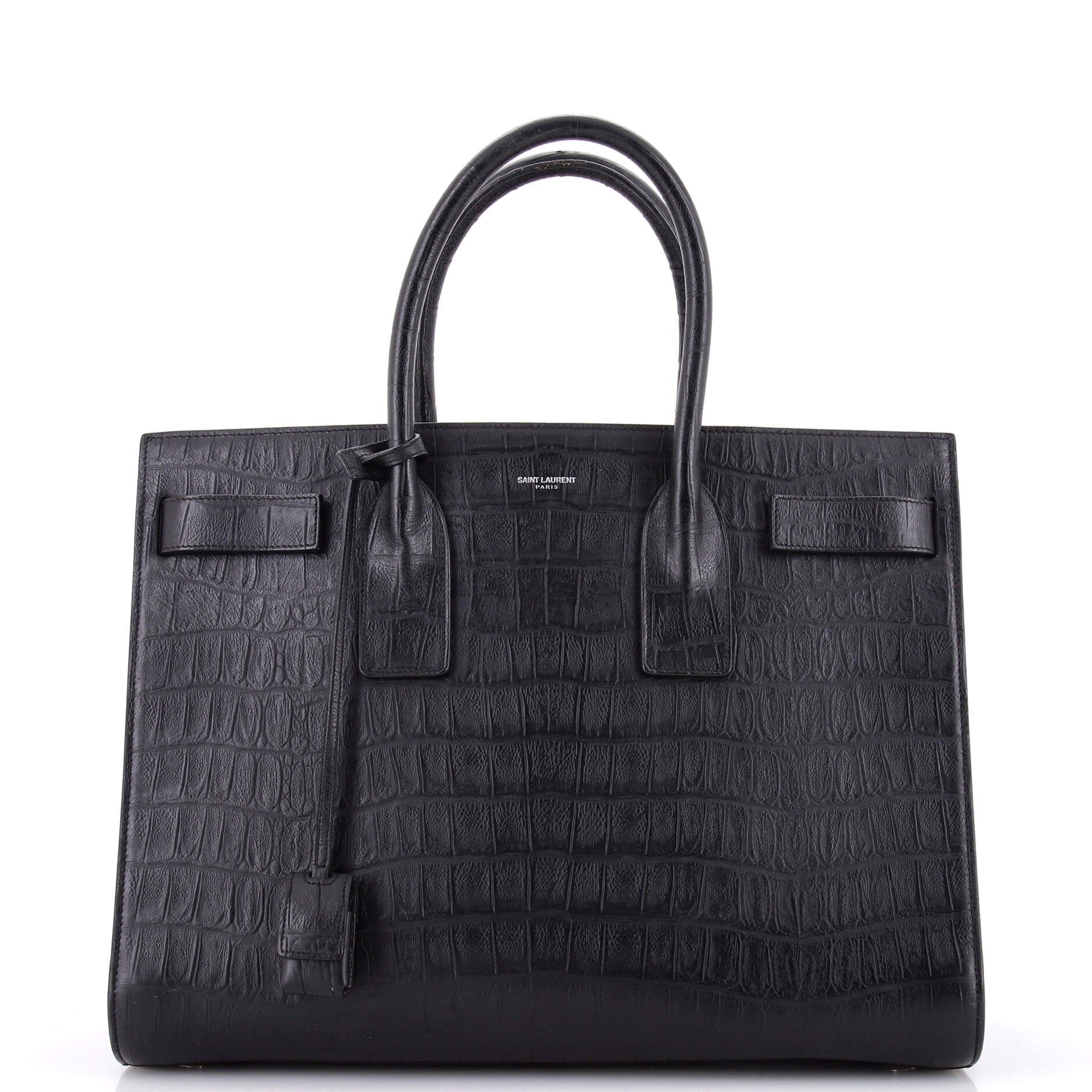 Sac de Jour Bag Crocodile Embossed Leather Medium