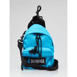 Balenciaga Balenciaga Bright Blue Nylon Oversized Mini Backpack Crossbody Bag