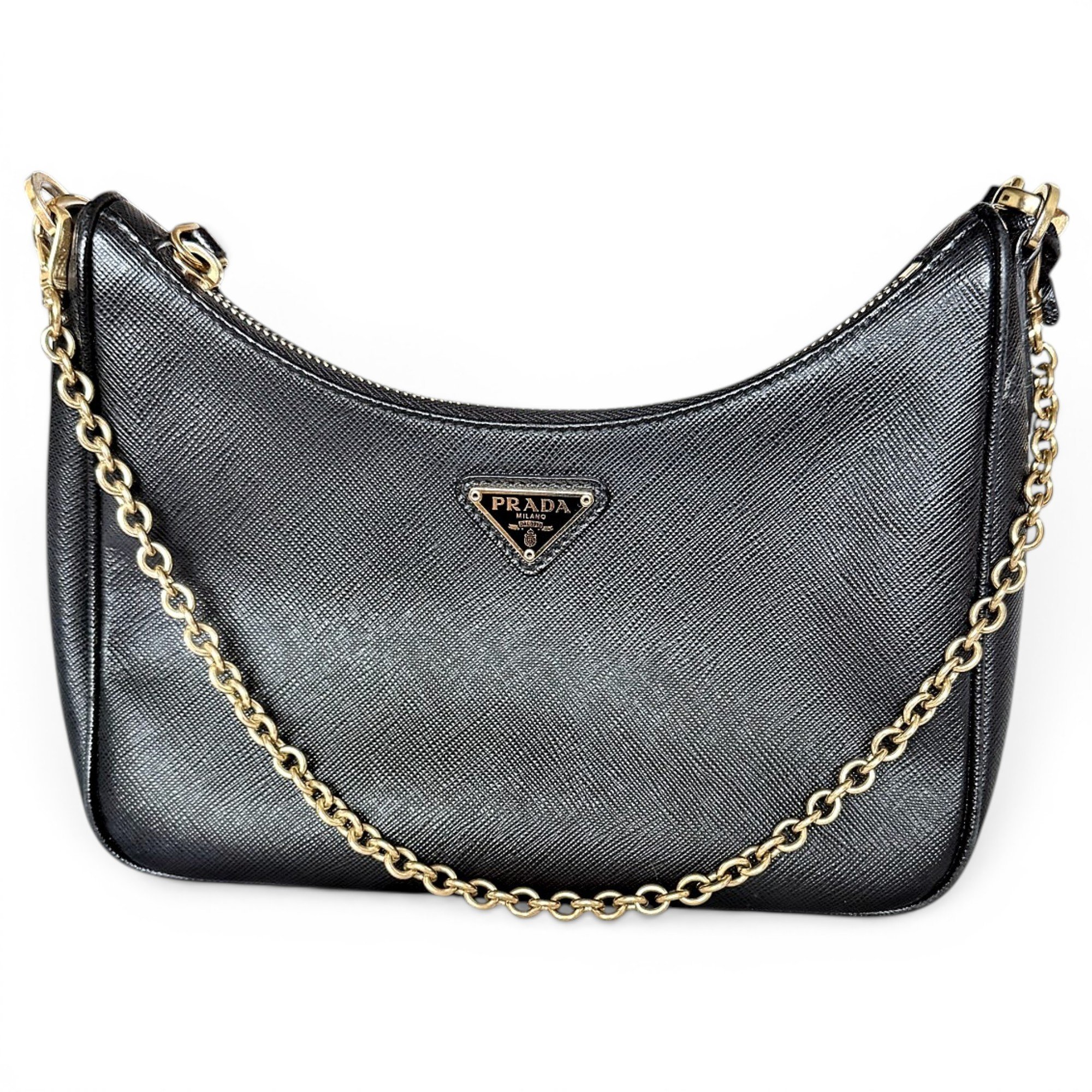 Re-edition leather handbag
