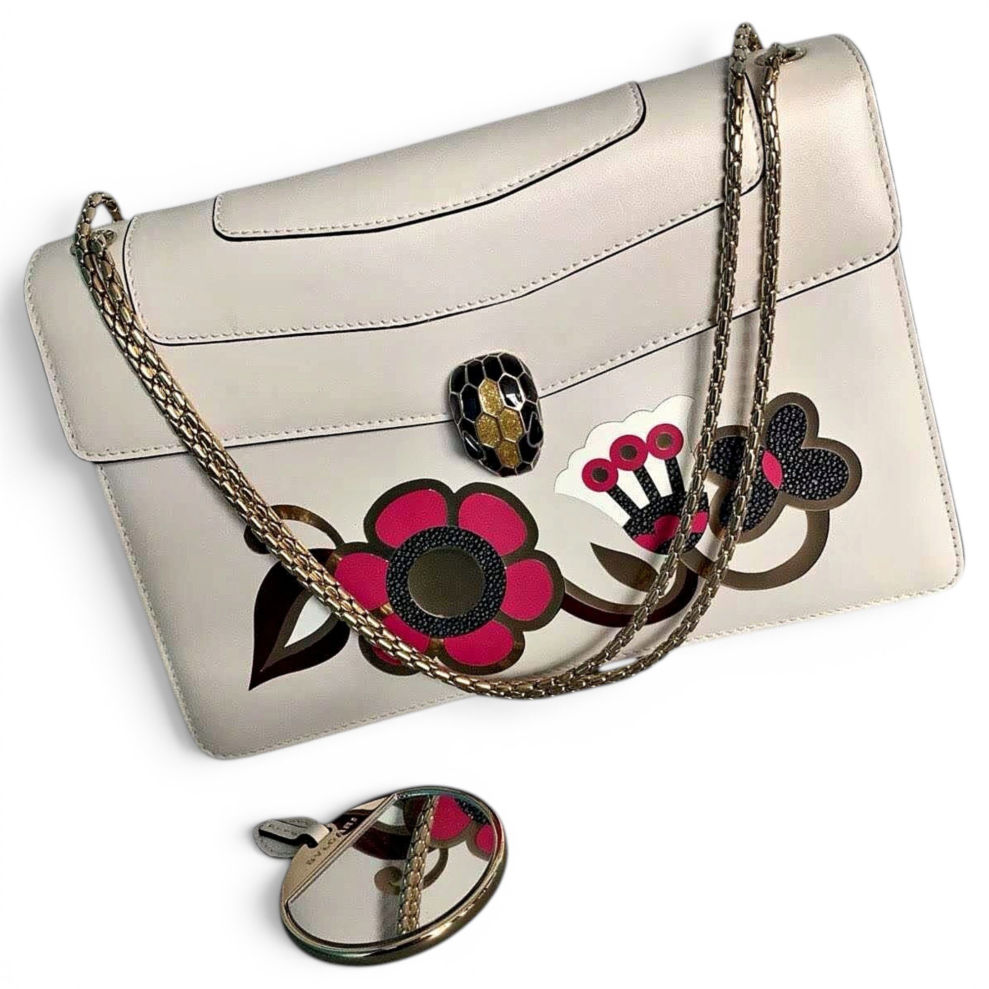 Serpenti leather handbag