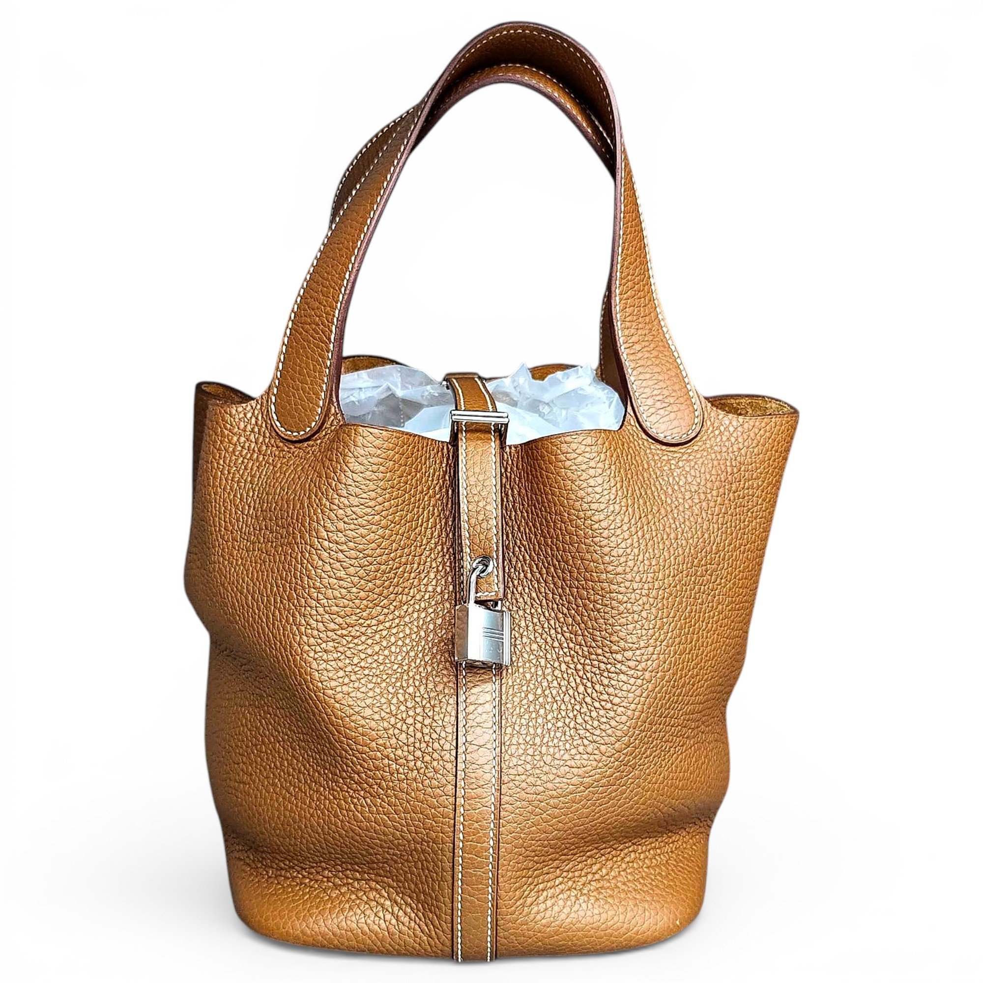 Picotin leather handbag