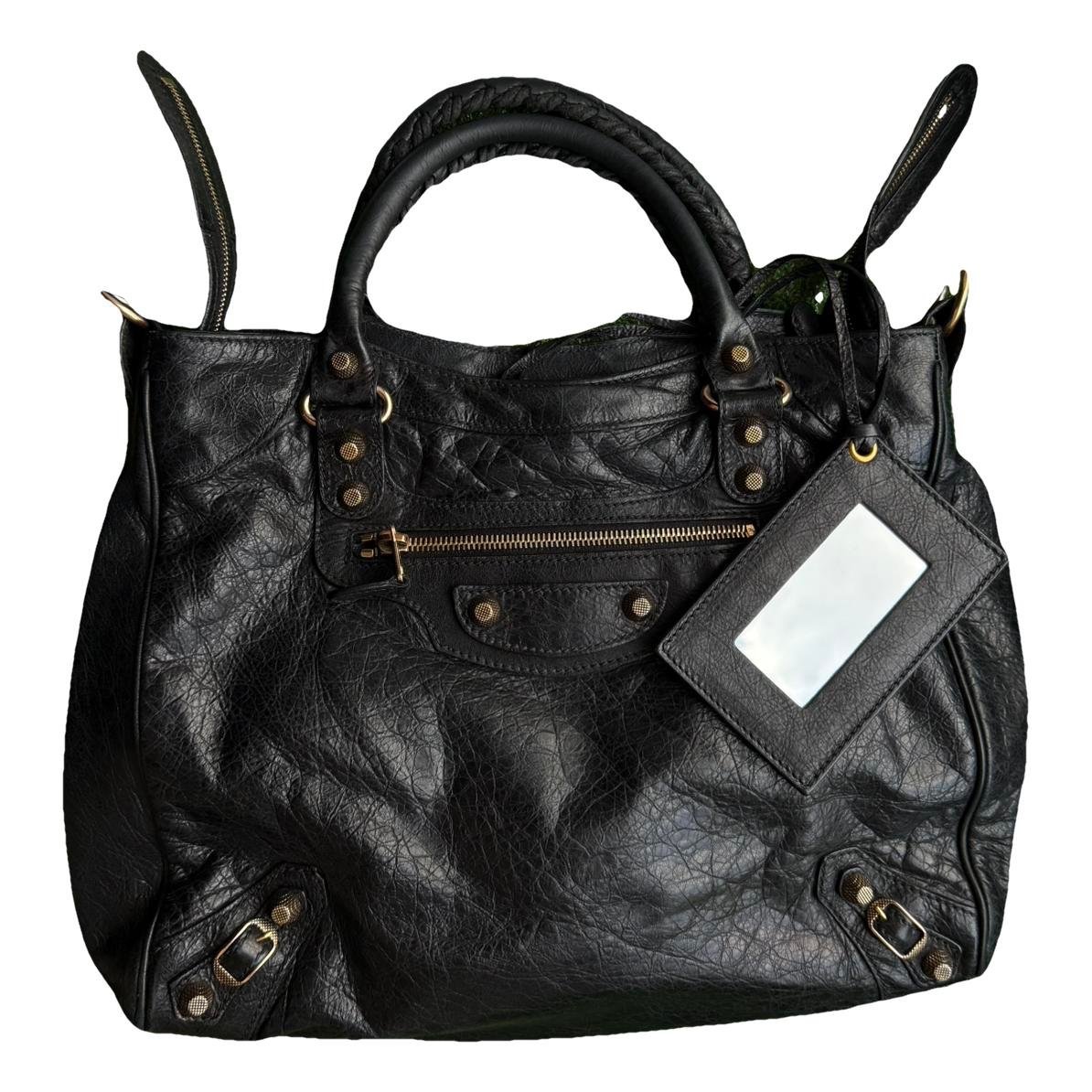 Work leather handbag