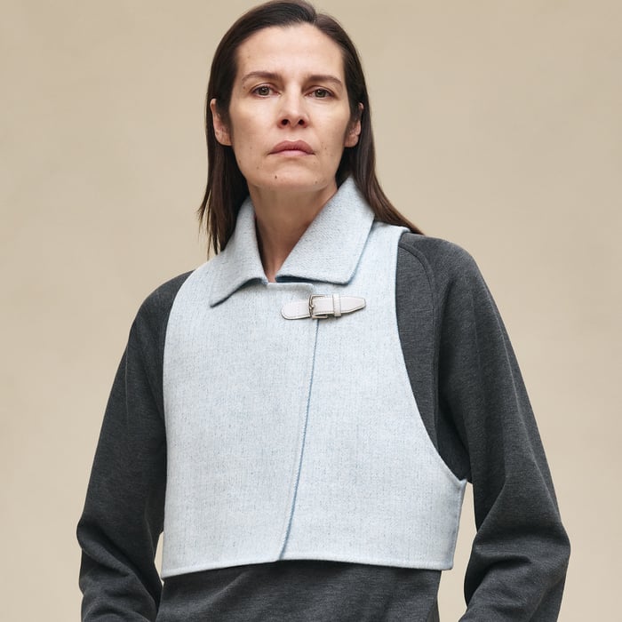 Bleu Trench Modular Cashmere Coat