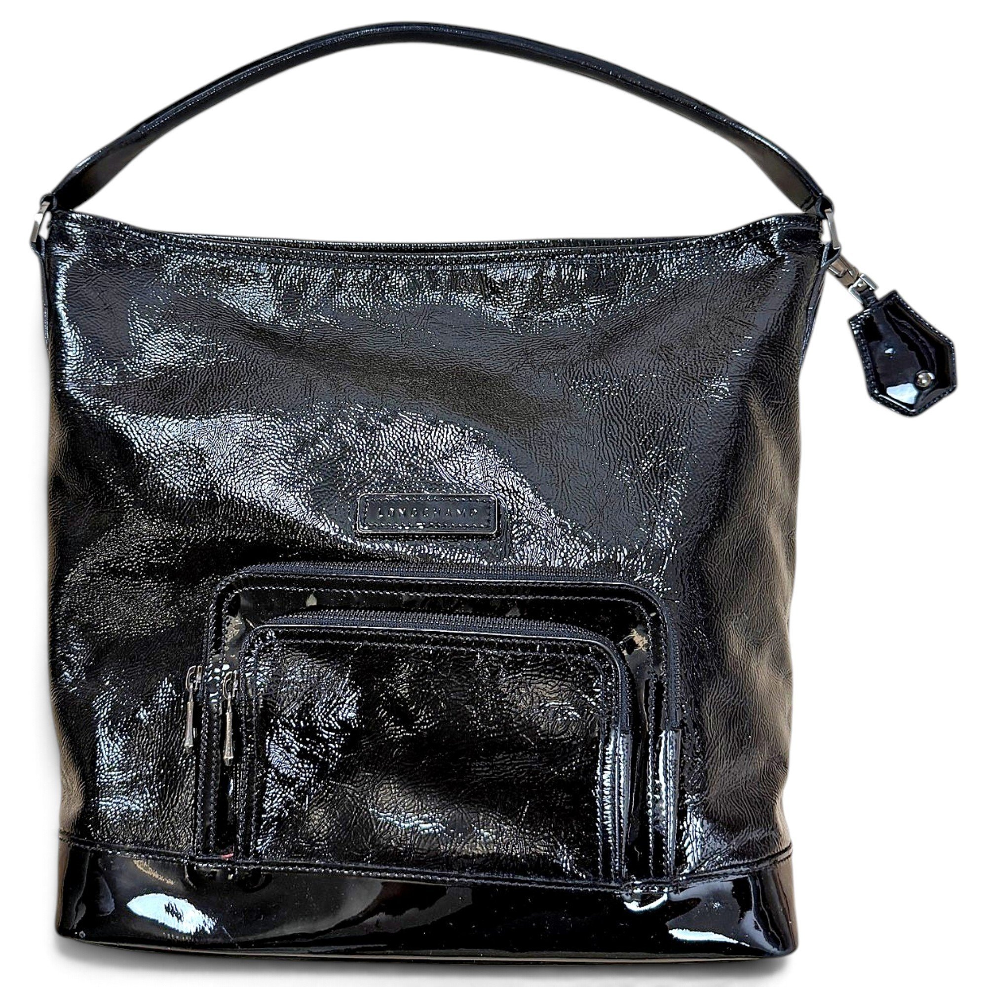 Patent leather handbag