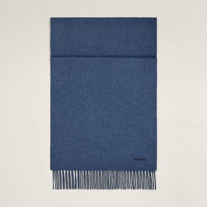 Bleu Chiné Unie Brodee Muffler