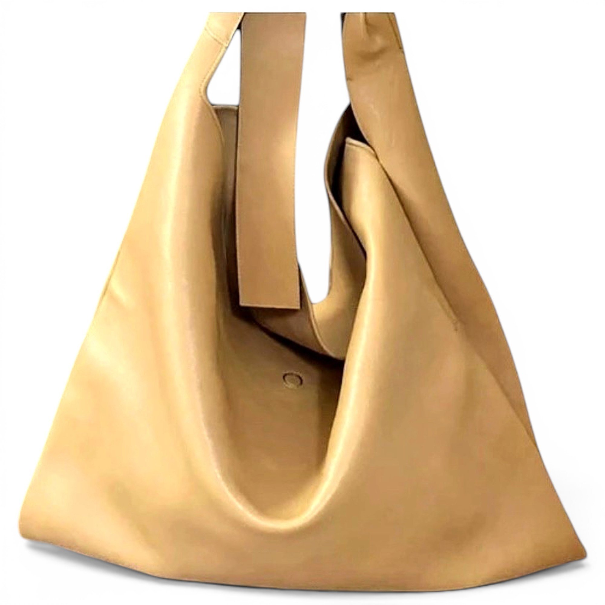 Chain leather handbag