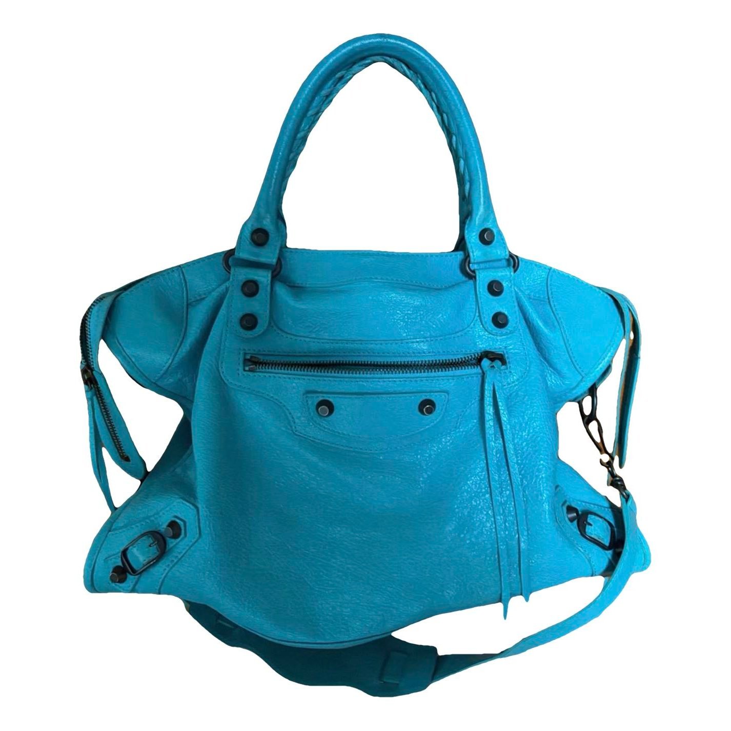 City leather handbag