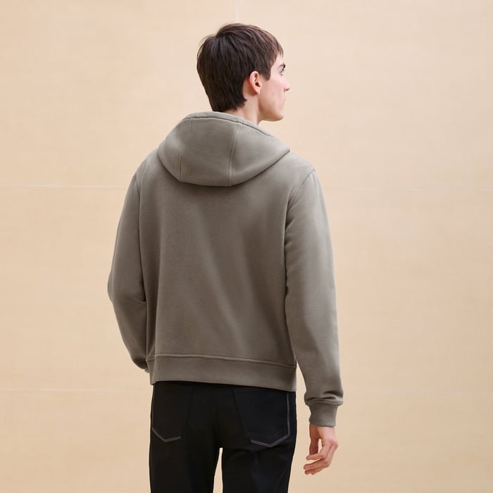 Tourbe "Empreinte Sellier Cuir" Zipped Hooded Sweater