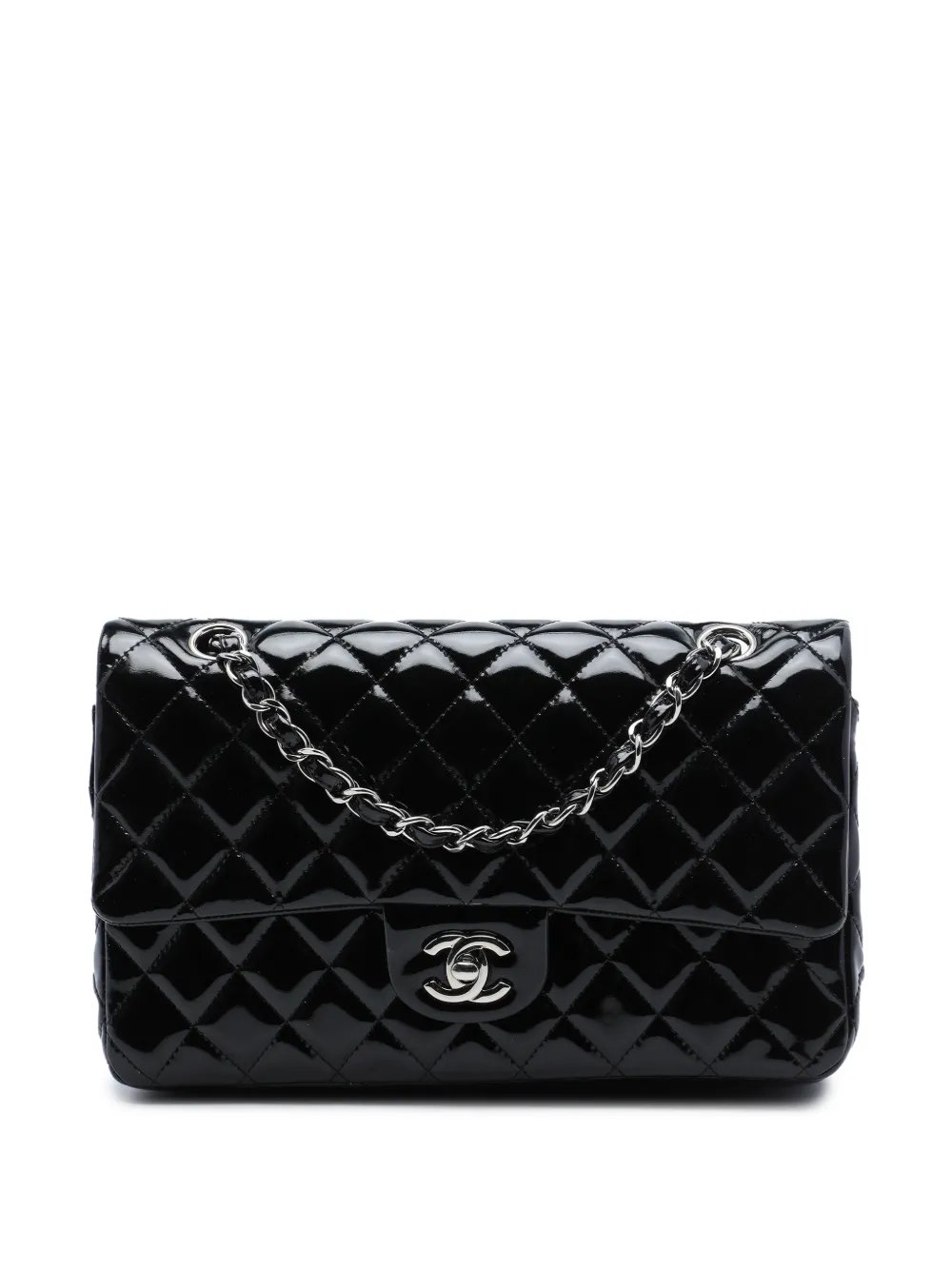 2013-2014 Medium Classic Patent Double Flap shoulder bag