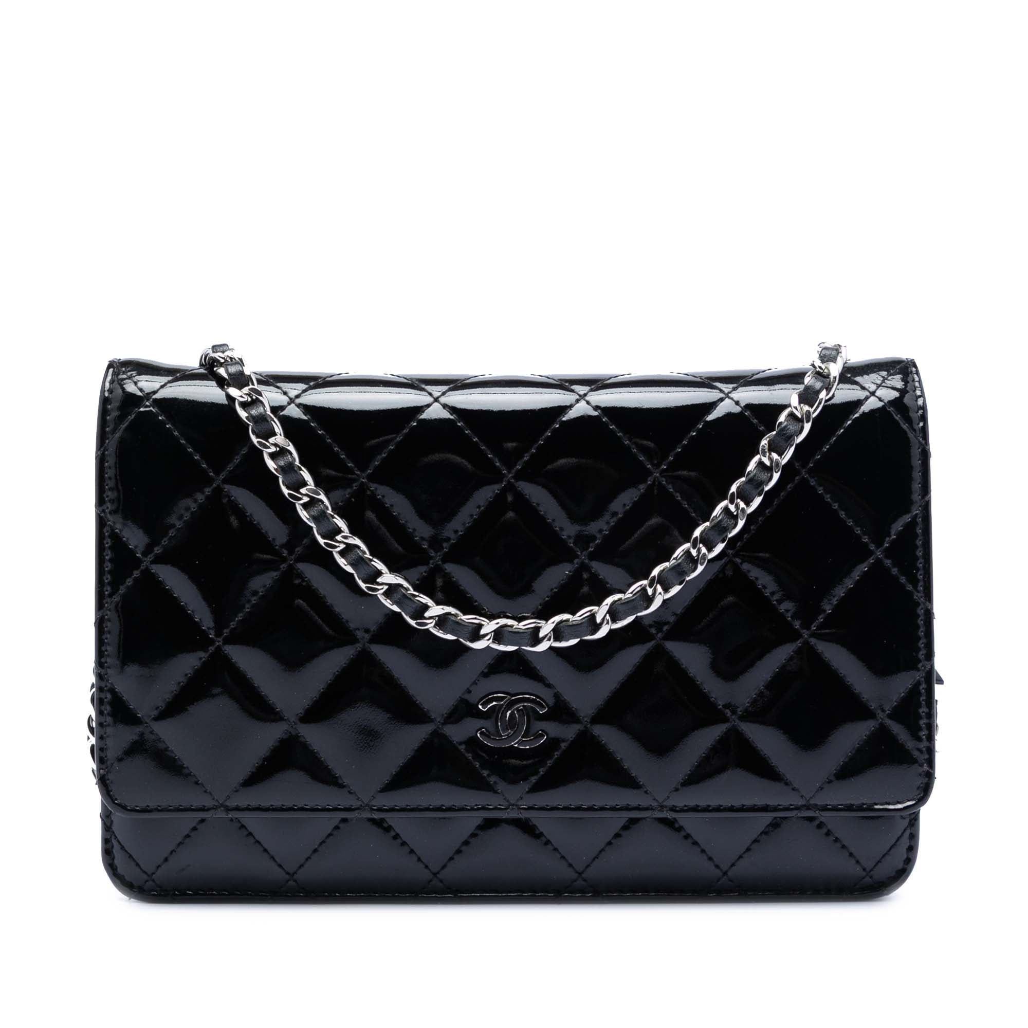 Patent leather handbag