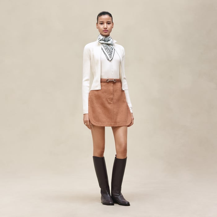 Blanc Naturel Zipped Cardigan