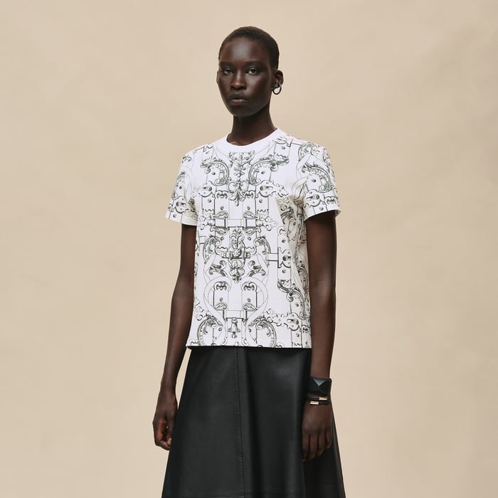 Blanc "Ferronnerie Remix" Straight T-shirt