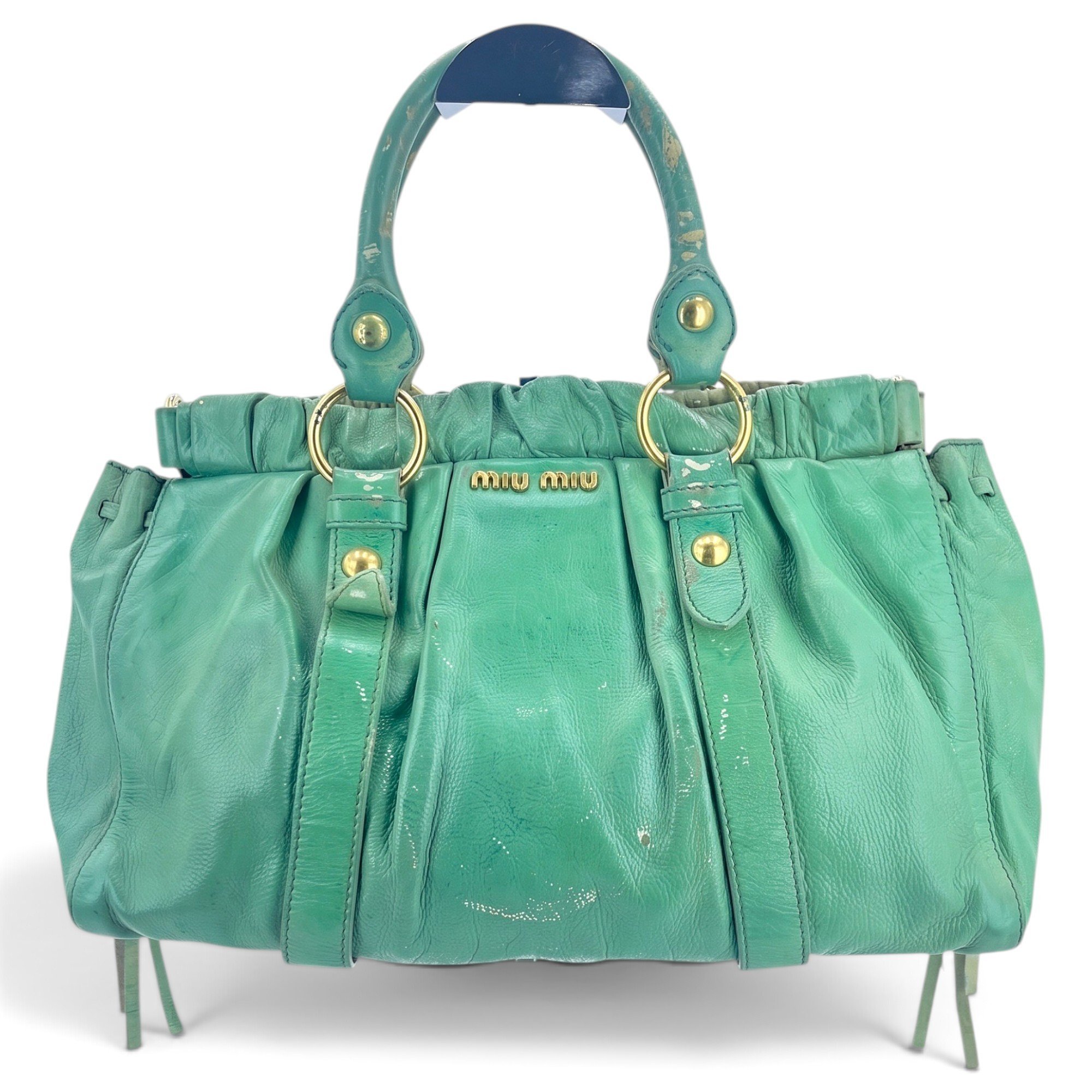 Bow bag leather handbag