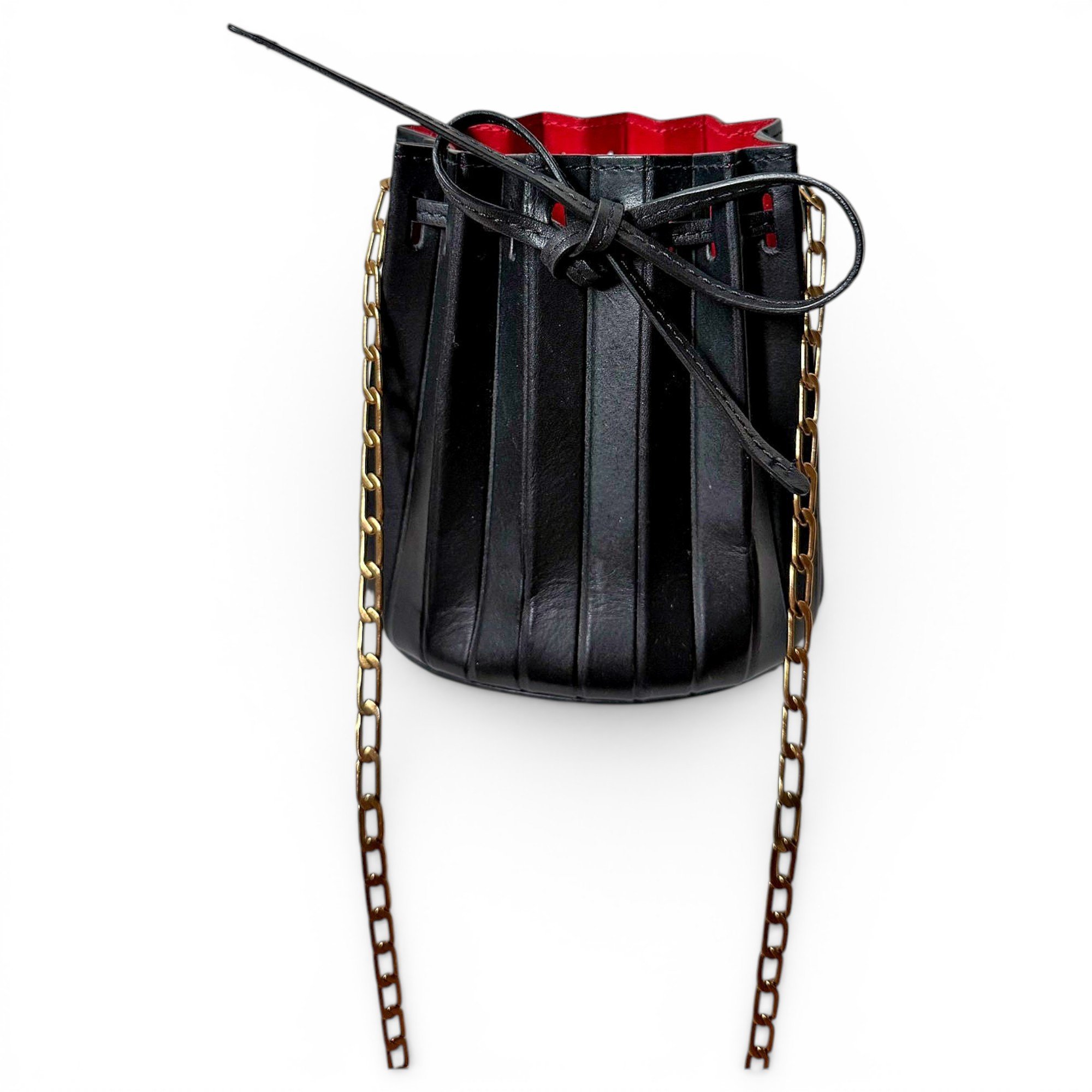 Bucket leather mini bag