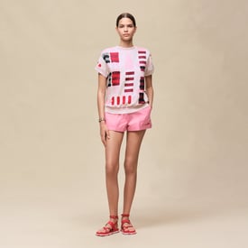 "Bride a Bloc" short-sleeve sweater