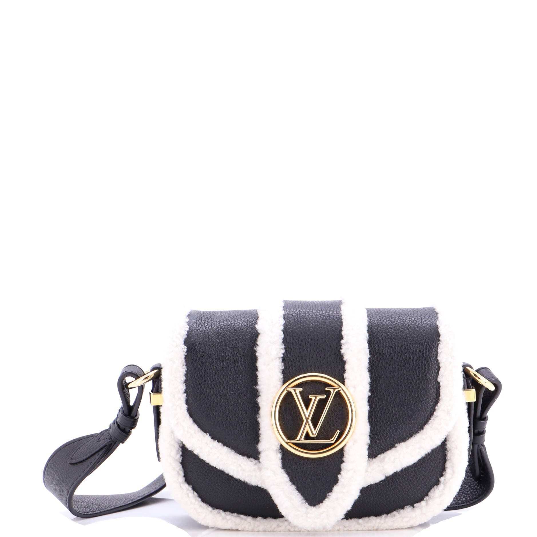 Louis Vuitton LV Pont 9 Soft Bag Leather and Shearling PM