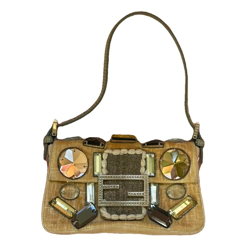 Baguette glitter handbag