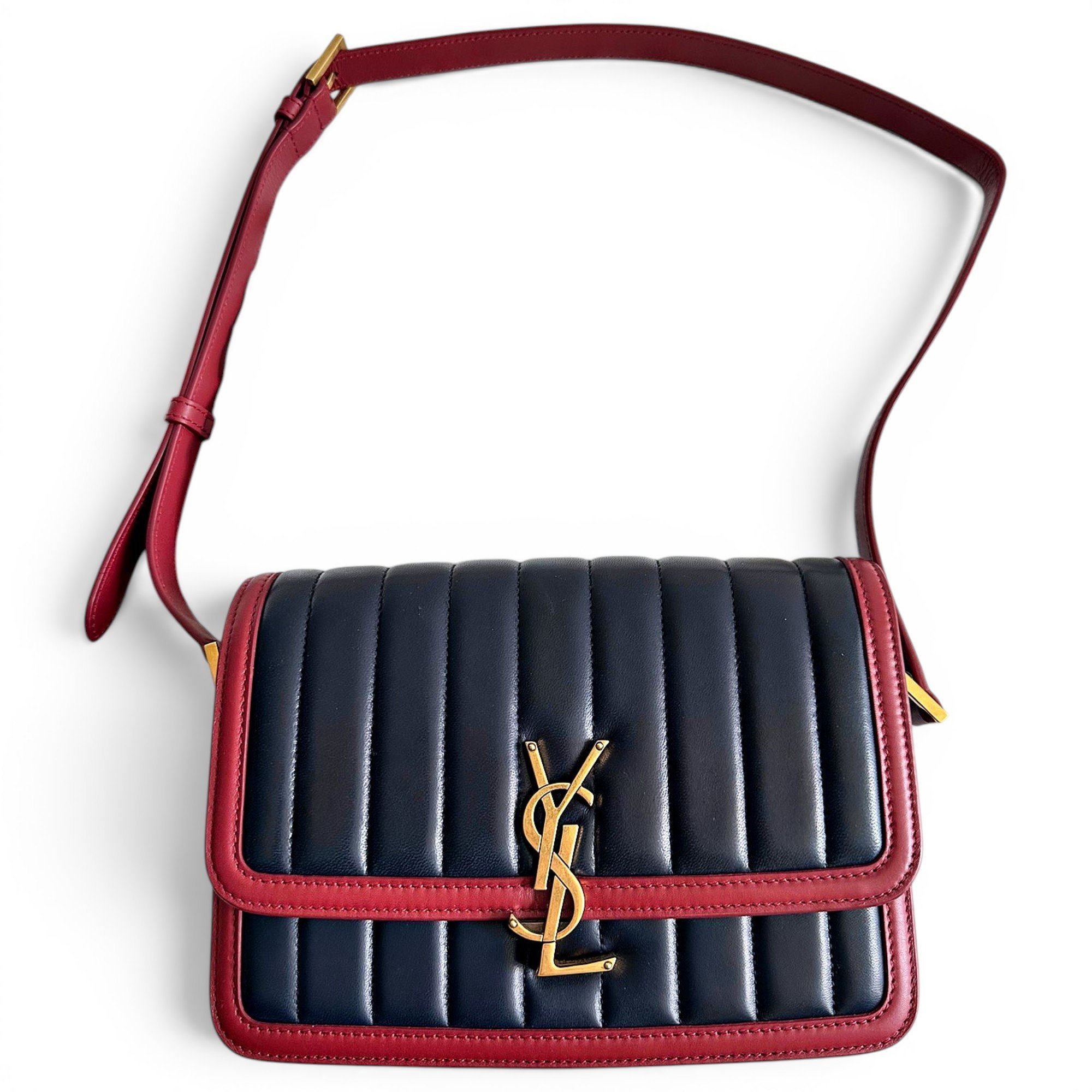 Solférino leather handbag