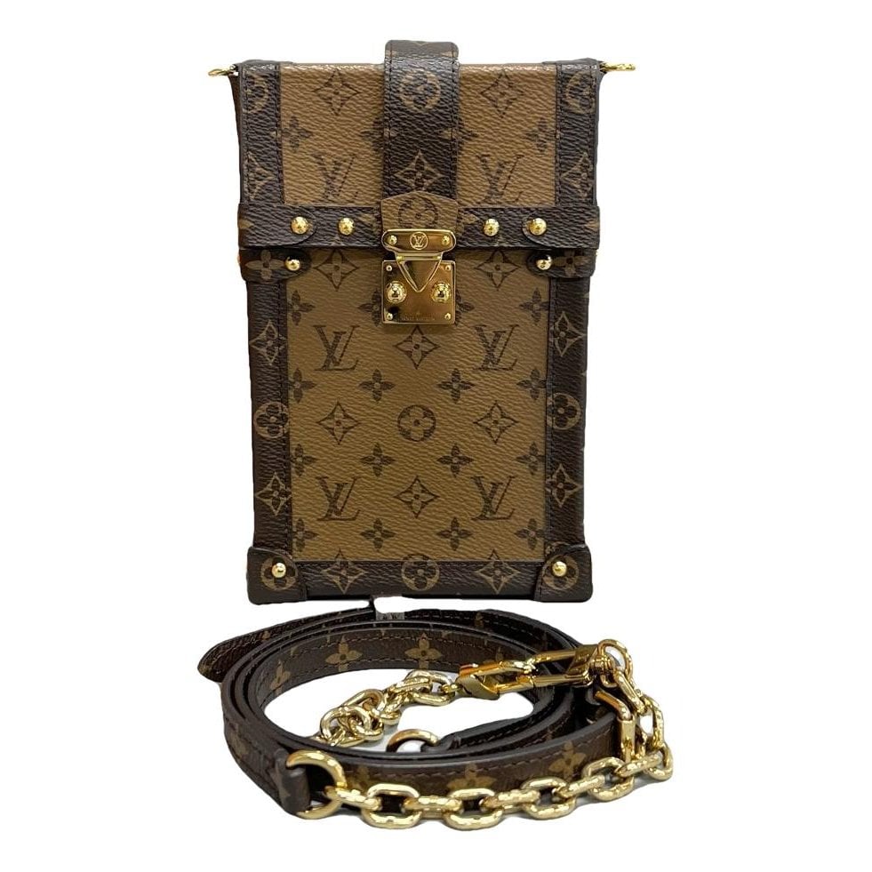 Pochette Trunk Verticale leather handbag
