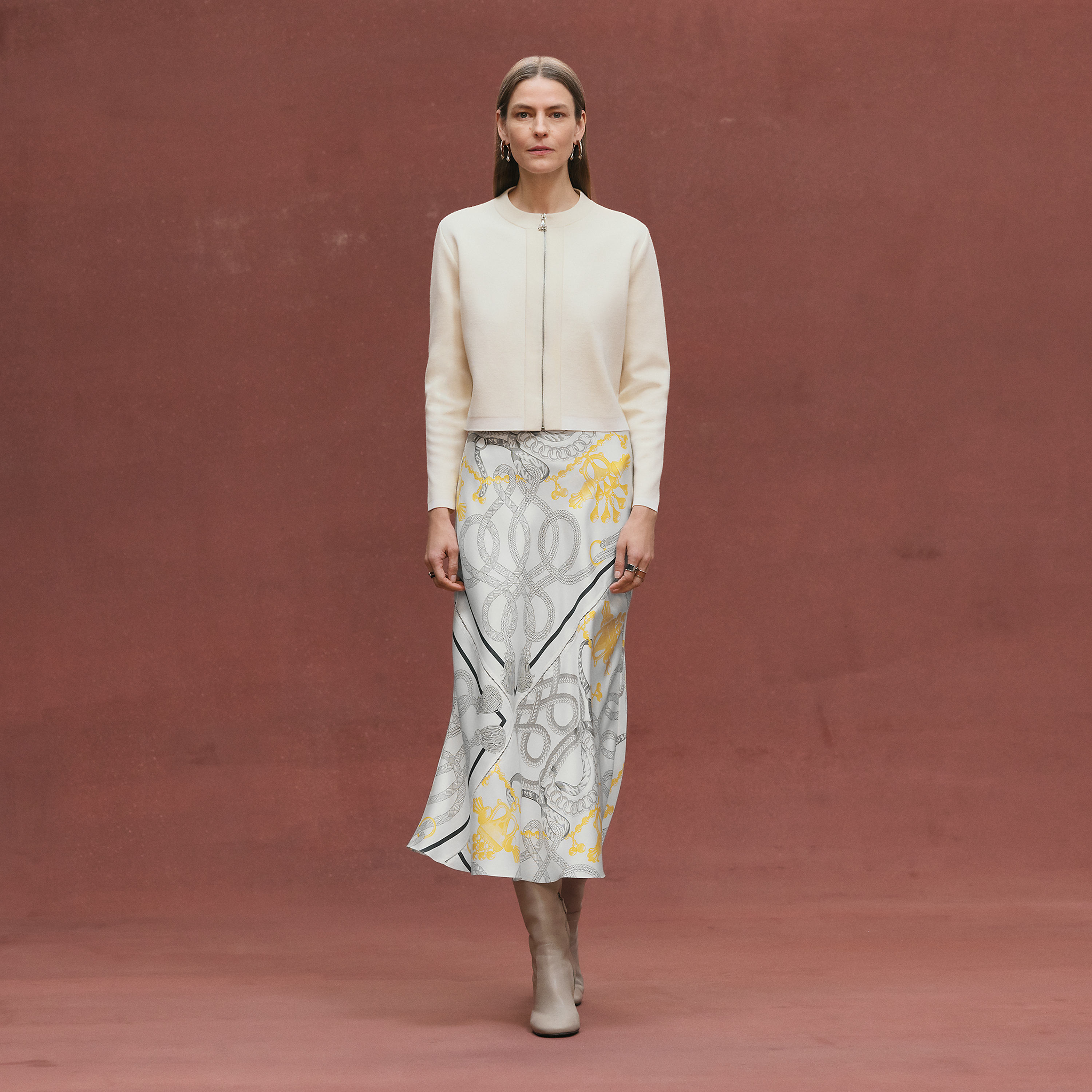 "Palefroi Remix" zipped light short cardigan