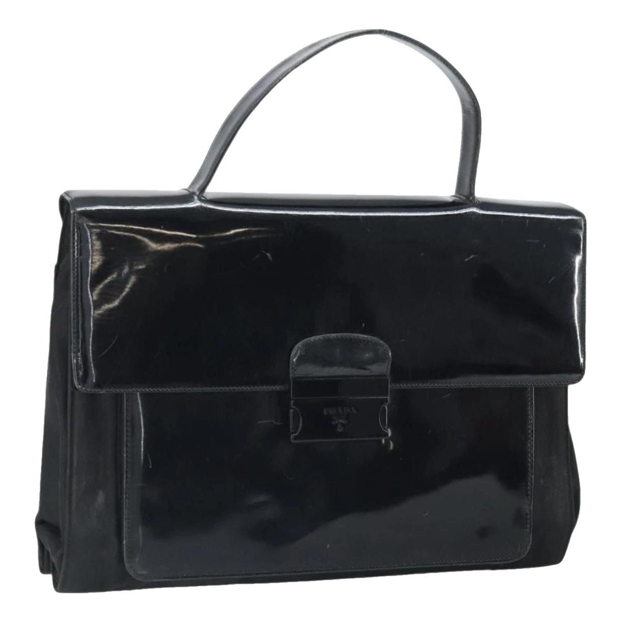 Patent leather handbag