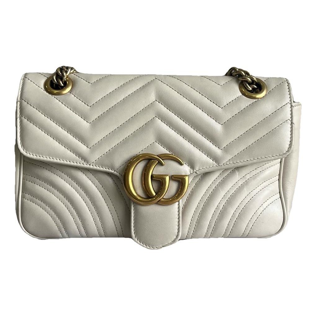 Pearly GG Marmont Flap leather handbag