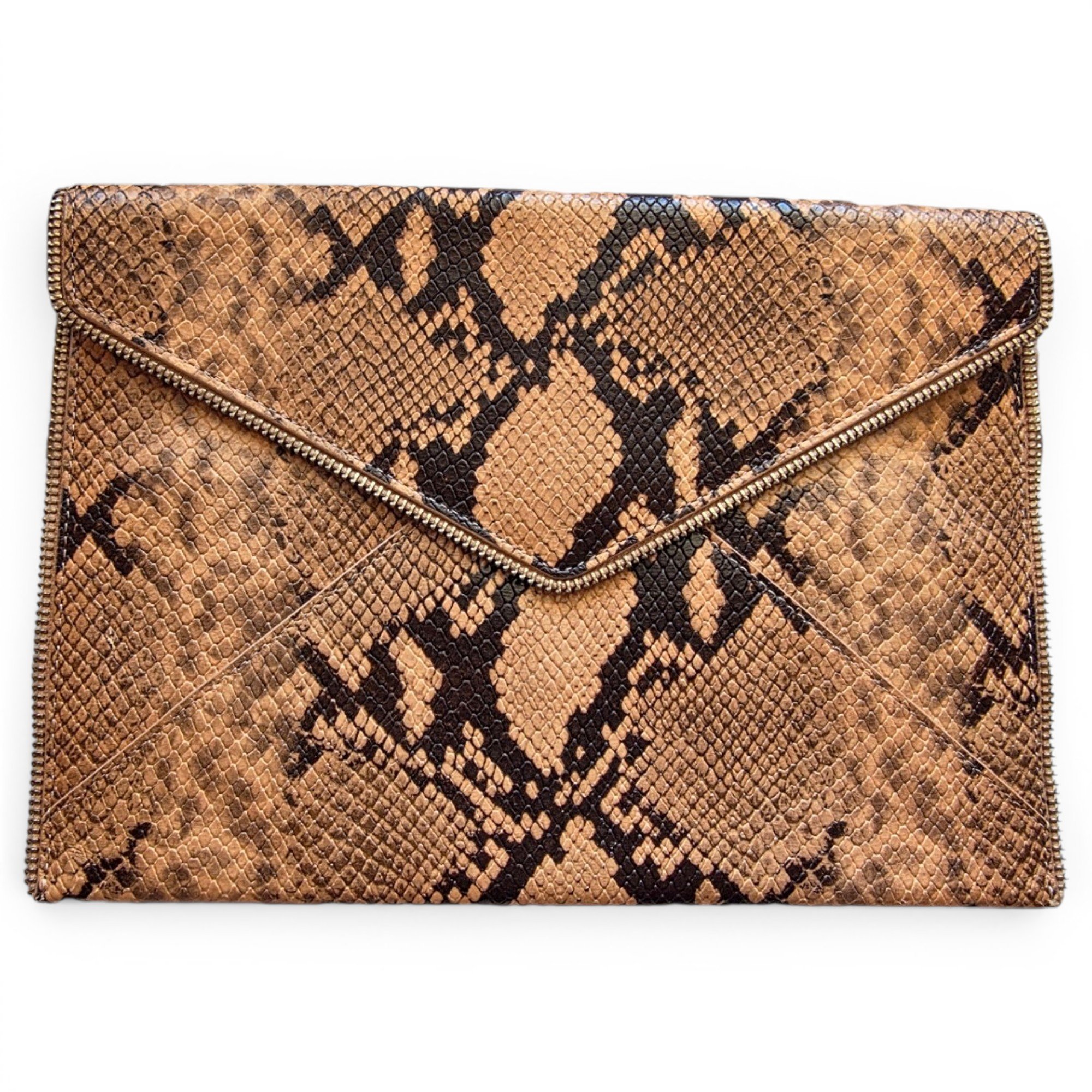 Leather clutch bag