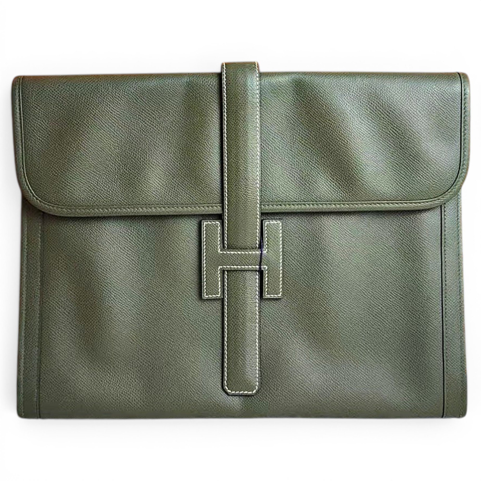 Jige leather clutch bag
