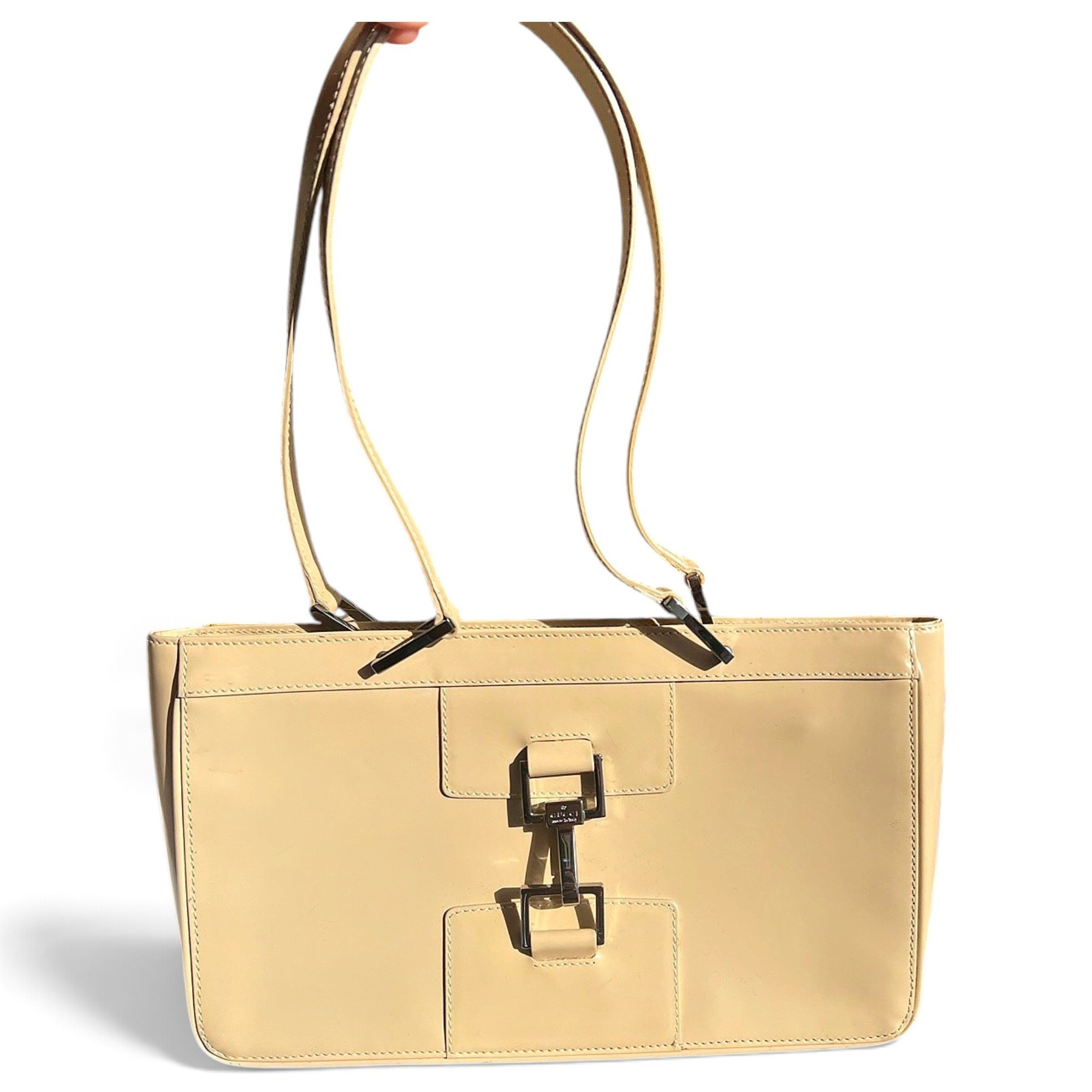 Jackie patent leather handbag