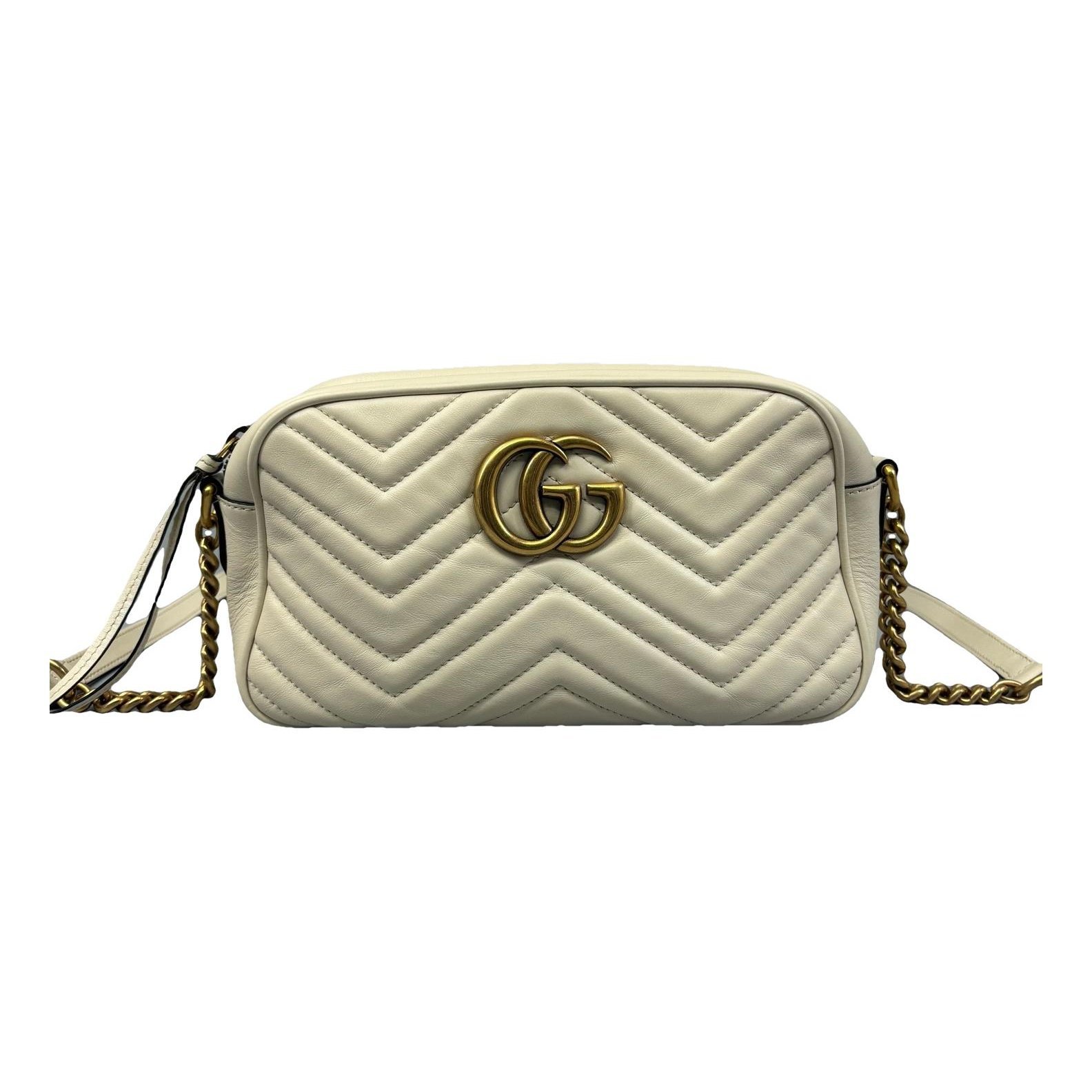 Pearly GG Marmont leather handbag