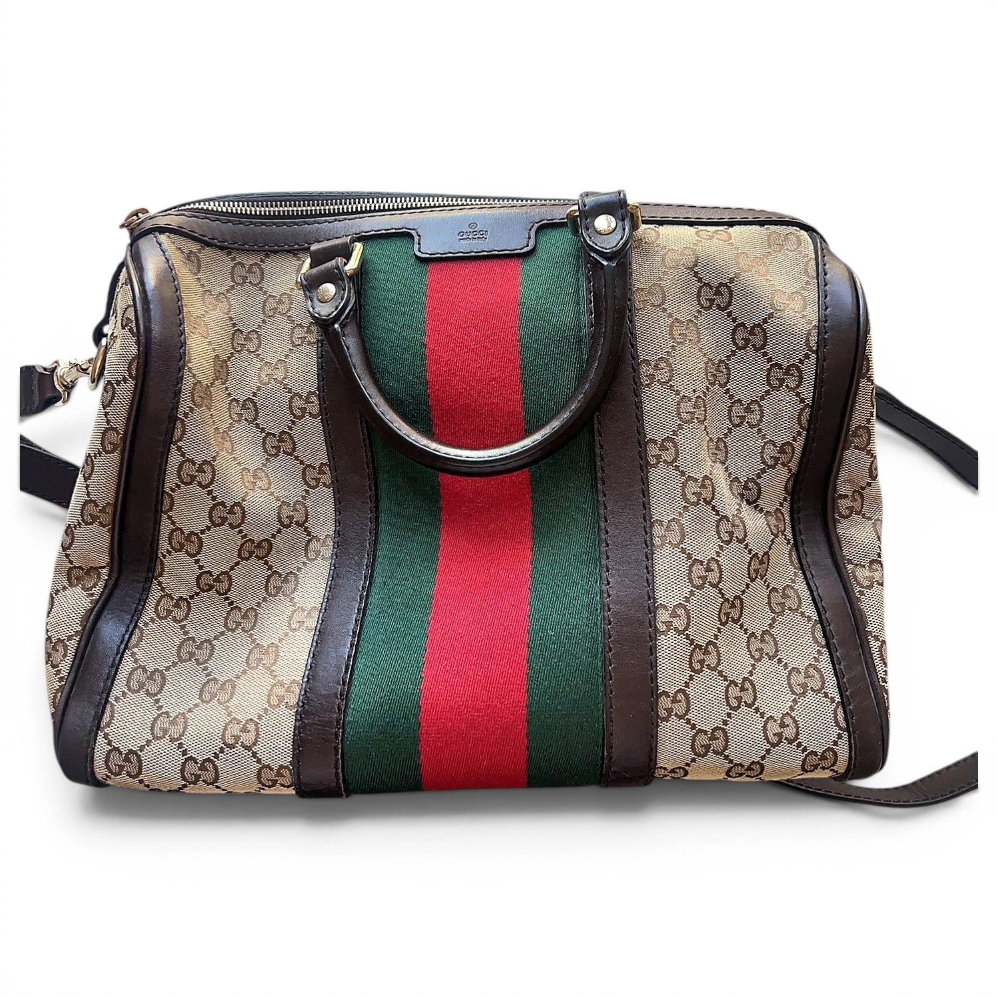 Boston patent leather handbag