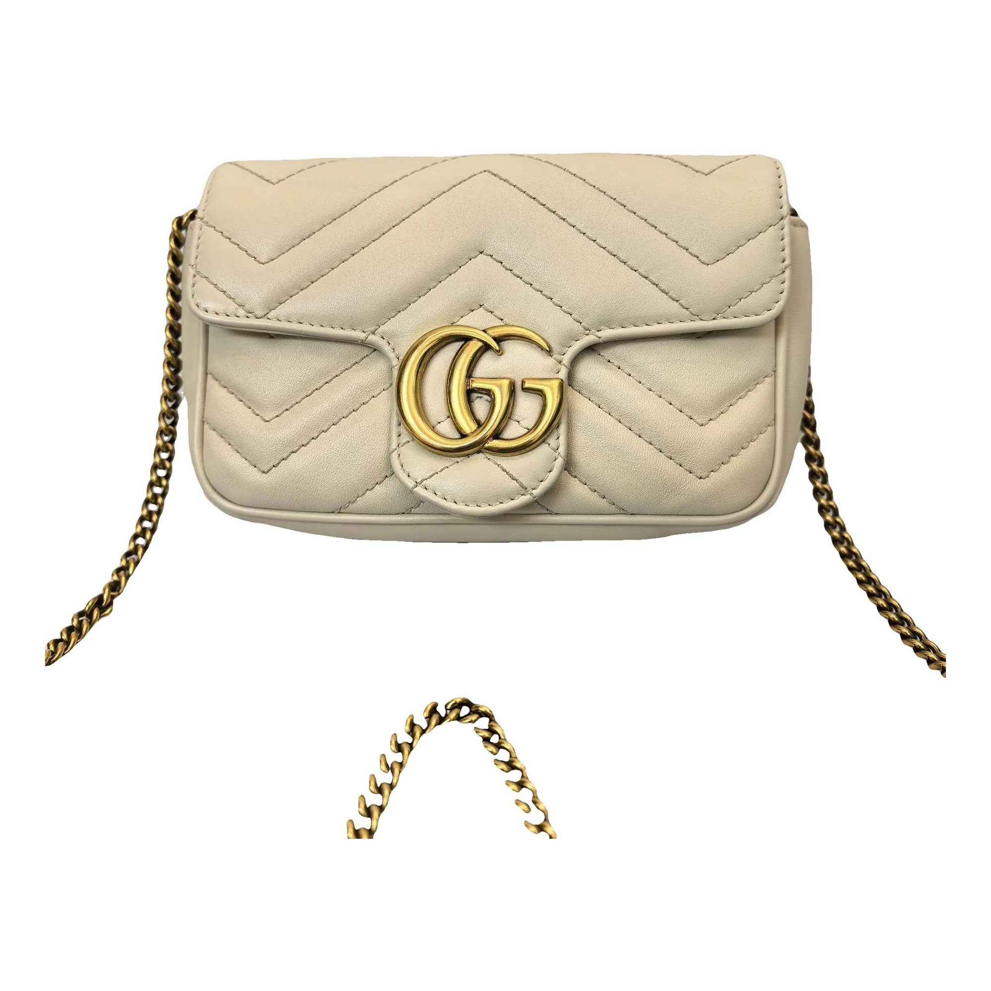 Pearly GG Marmont Flap leather handbag
