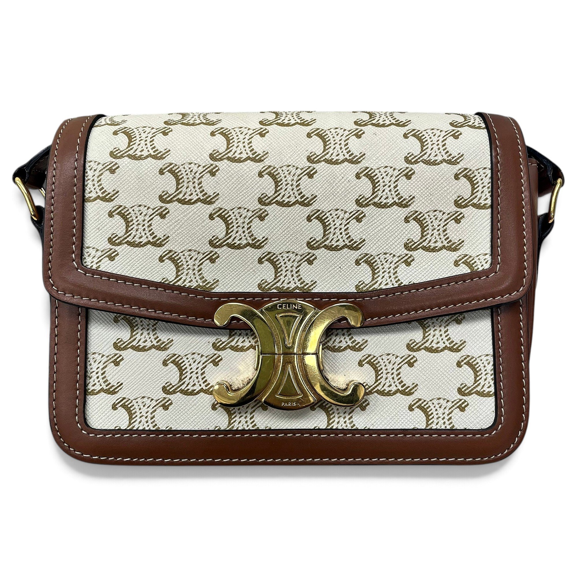 Triomphe leather handbag
