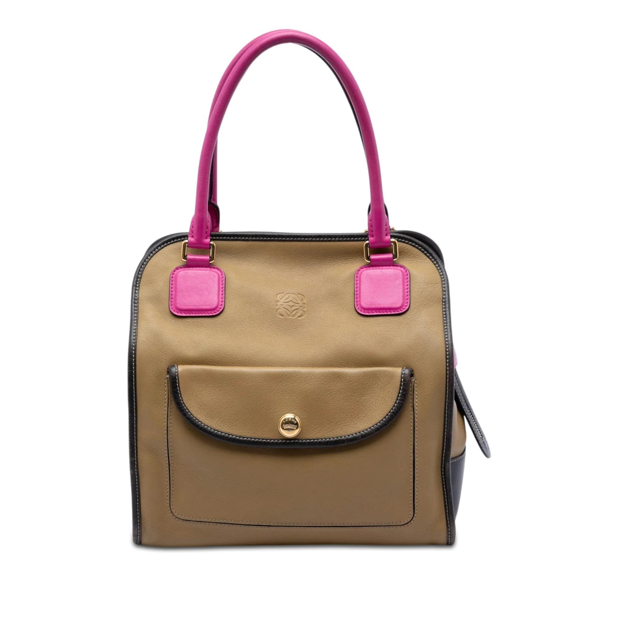Anagram pony-style calfskin handbag