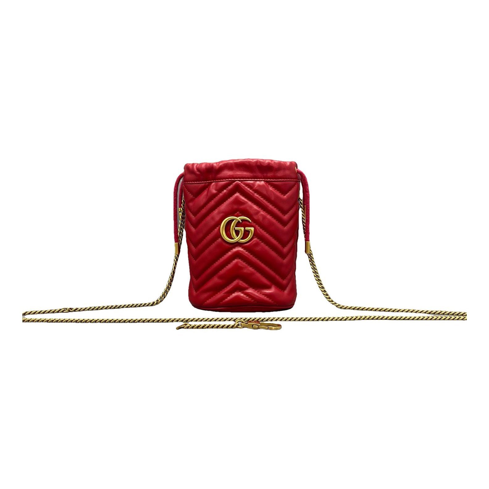GG Marmont Chain Bucket leather crossbody bag