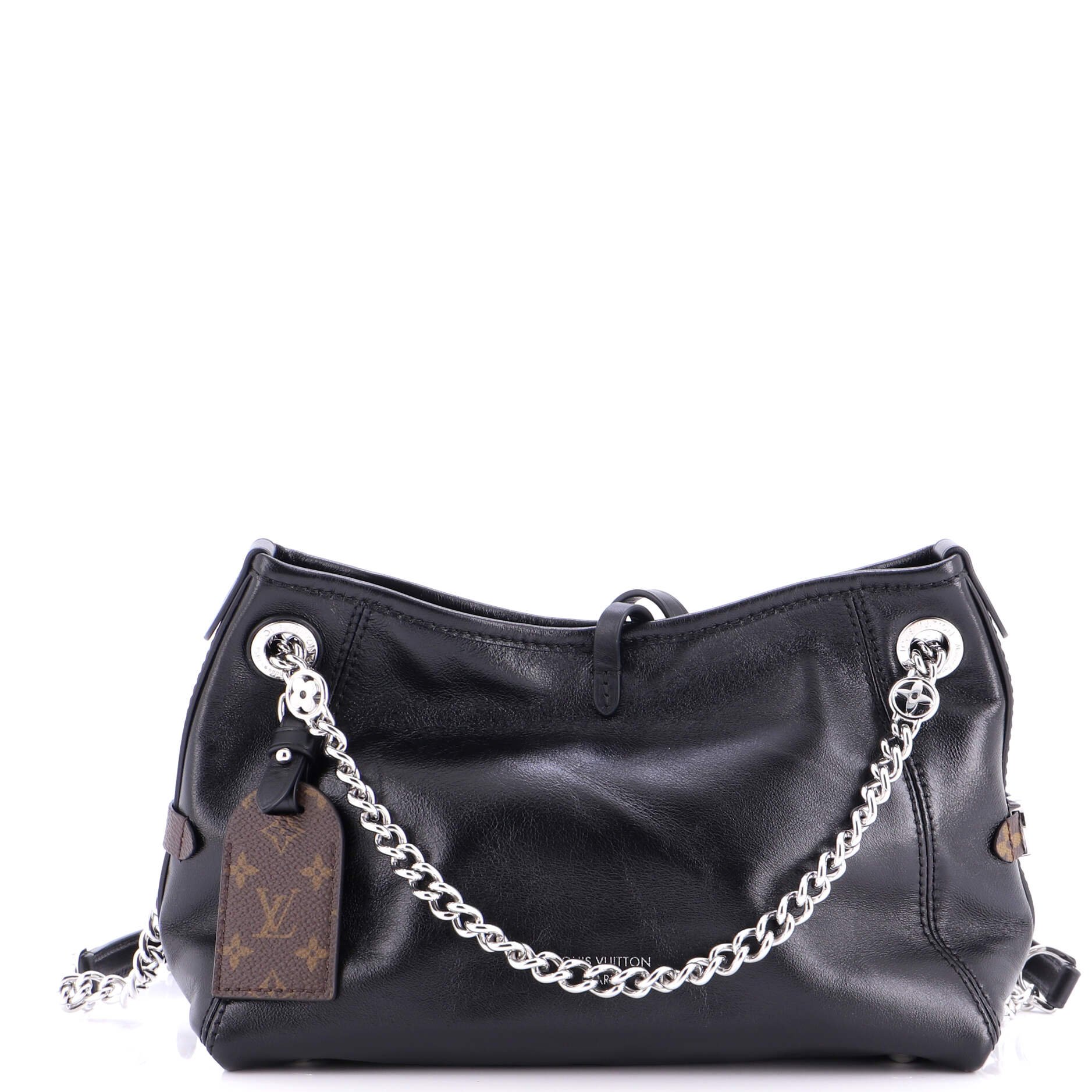 Louis Vuitton CarryAll Cargo Hobo Leather with Monogram Canvas PM